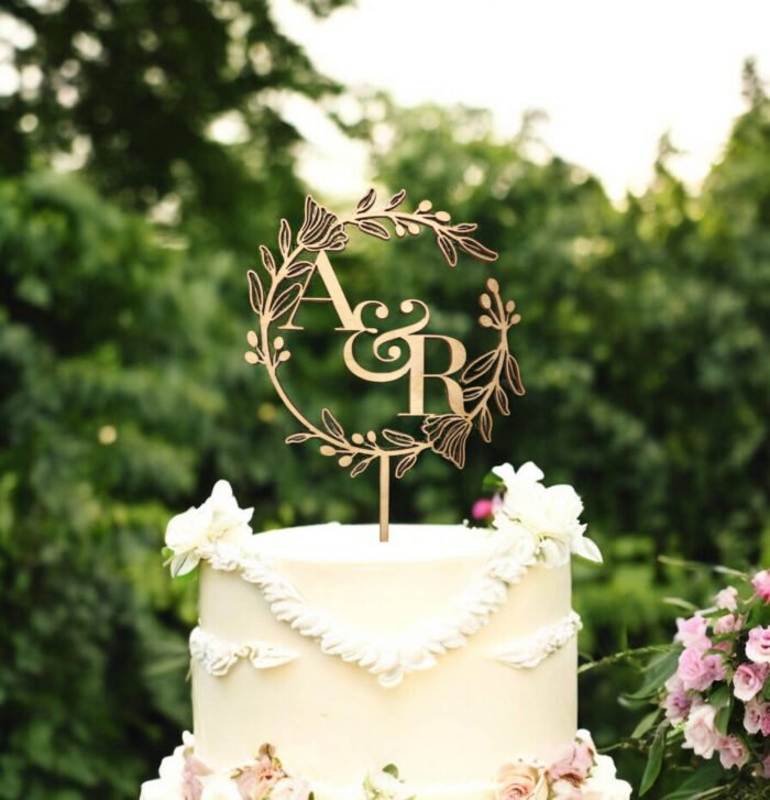 cake topper gateau mariage bois douceur eternelle
