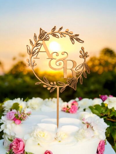 cake topper mariage bois douceur eternelle