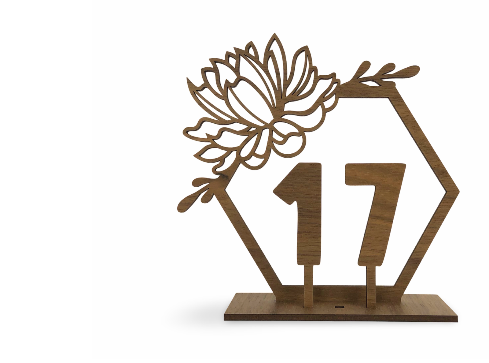 numero de table bois noyer