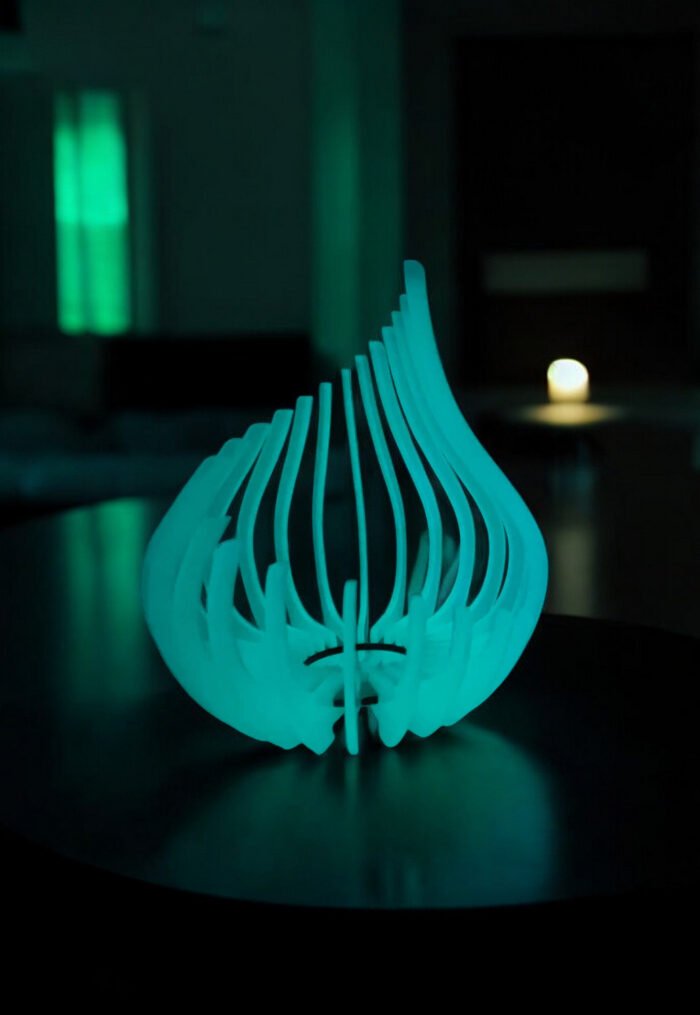 photophore spirale vert phosphorescent glowing in the dark