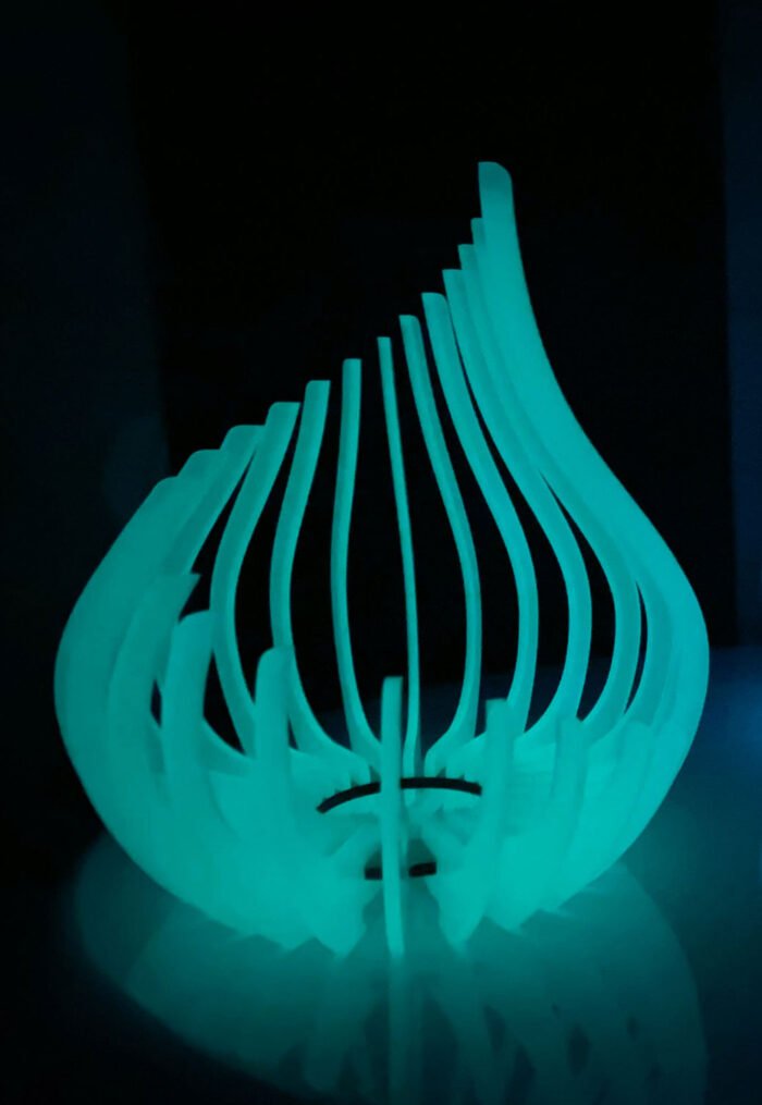 photophore spirale vert phosphorescent vert glowing in the dark