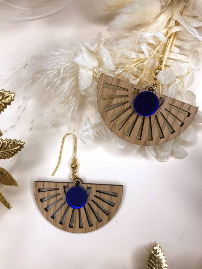 boucles oreille sensu chene bleu