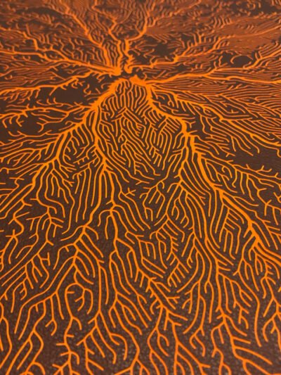 tableau cuir grave roots marron orange zoom tableau cuir grave roots marron orange zoom